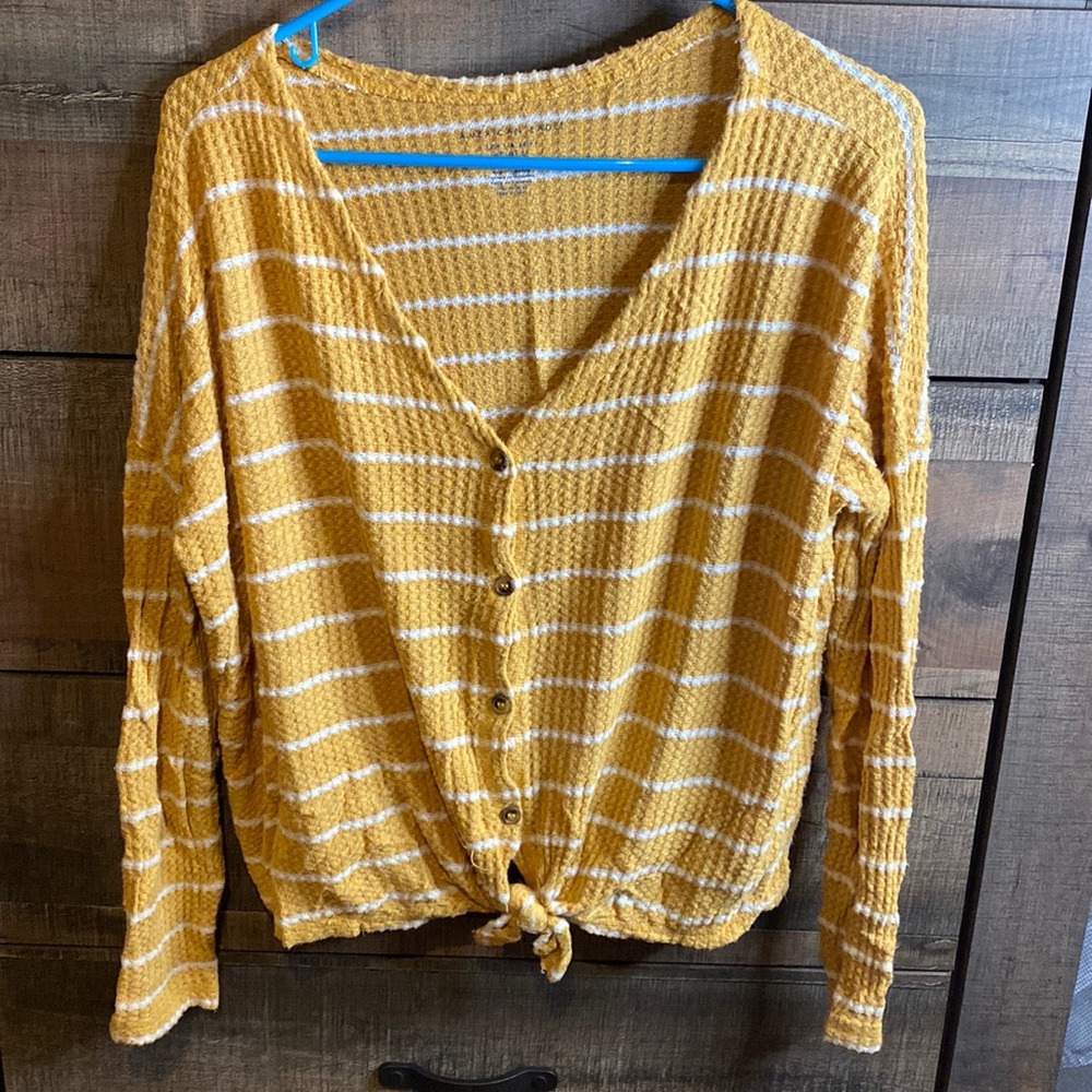 Yellow/white stripped sweater